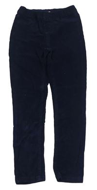 Tmavomodré skinny manšestráky so srdiečkami Kiki&Koko
