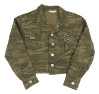 Khaki army riflová crop bunda Candy Couture