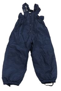 Tmavomodré šusťákové zimní laclové oteplovačky zn. Kiki&Koko