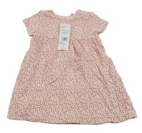 Nové - biele šaty s jahůdkami F&F