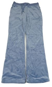 Modrošedé plyšové nohavice LINDEX