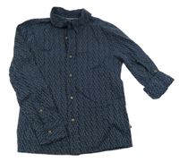 Tmavomodrá vzorovaná košile zn .WE