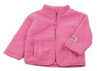 Ružová huňatá podšitá bunda Baby