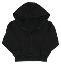 Čierna prepínaci oversize crop mikina s kapucňou George