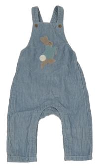 Modré manšestrové laclové kalhoty s králíčkem - Peter Rabbit M&S
