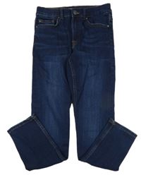 Tmavomodré skinny teplákové rifle ZARA