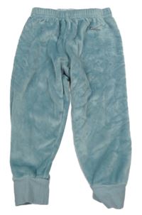 Modrošedé plyšové nohavice C&A