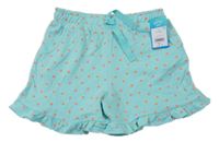 Nové - pomněnkové puntíkaté teplákové kraťasy Matalan