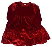 Červené zamatové šaty F&F