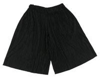 Čierne plisované culottes nohavice Next