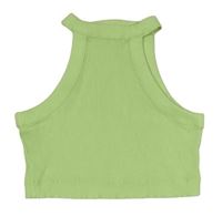 Zelenkavý rebrovaný crop top Matalan