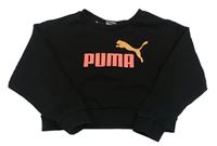 Černá crop mikina s logem Puma