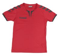 Malinové športové tričko Hummel