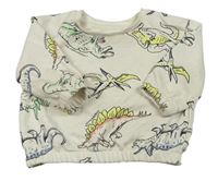 Světlebéžová mikina s dinosaury Primark