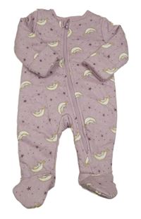 Starorůžový zateplený overal s králíky - Hádej, jak moc tě miluji Tu