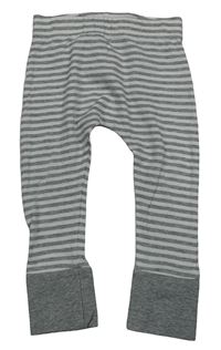 Šedo-bílé pruhované lehké tepláky TCM