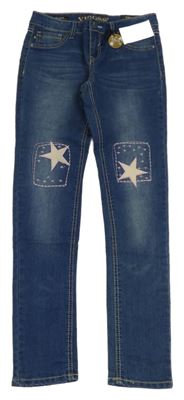 Nové - Modré skinny rifle s hvězdami