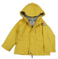 Žlutá nepromokavá jarní bunda s kapucí Topomini