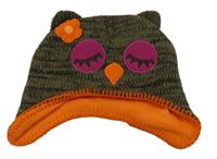 Khaki melírovaná čepice - sova Topolino