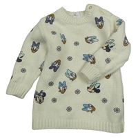 Smotanové svetrové šaty s Minnie a Daisy Primark