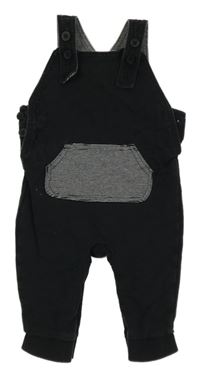 Černé laclové tepláky s pruhovanou kapsou George