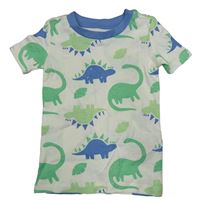 Bílé tričko s dinosaury Primark
