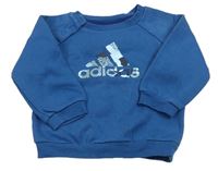 Modrá mikina s logom Adidas