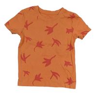 Oranžové vzorované tričko Primark