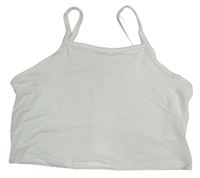 Biely crop top