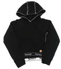 Čierna crop mikina s logom a kapucňou Firetrap