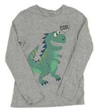 Šedé melírované triko s dinem C&A