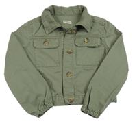 Khaki plátenná crop bunda F&F