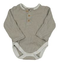 Béžovo-biele pruhované body George