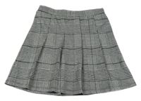 Čierno-sivá vzorovaná skladaná sukňa F&F