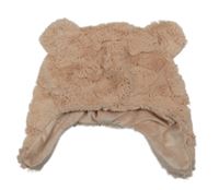 Světlerůžová kožešinová podšitá čepice s ušima Peacocks