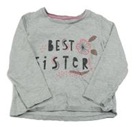 Sivé melírované tričko s nápisom Nutmeg