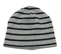 Šedo-černá pruhovaná čepice H&M