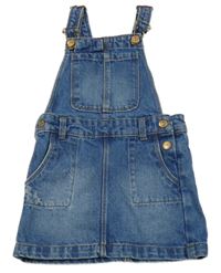 Modré laclové riflové šaty s kapsou kiabi