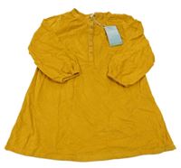 Nové - okrové lehké manšestrové šaty Tchibo