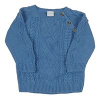 Modrý vzorovaný sveter