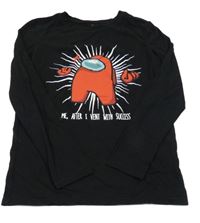 Černé triko s Among Us