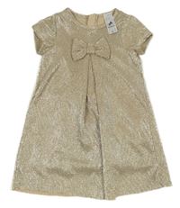 Zlaté šaty s mašlí C&A