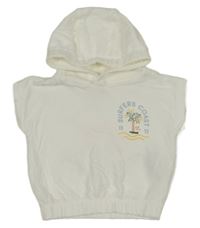 Bílé tričko s palmou a kapucí Primark