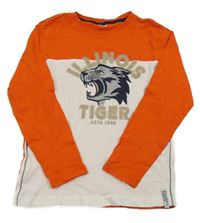 Červeno-bílé triko s tygrem 