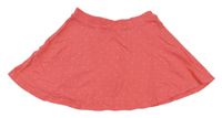 Korálová bodkovaná á kolová sukňa H&M