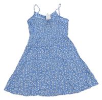 Nové - modré kvetované ľahké šaty Primark