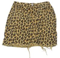 Piesková á rifľová sukňa s leopardím vzorom Matalan