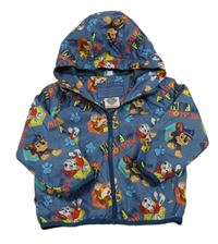 Šedomodrá šušťáková jarná bunda s kapucí - Tlapková Patrola Nickelodeon