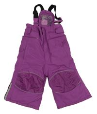 Fialové šusťákové laclové oteplovačky TCM