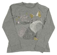 Sivé tričko s líškou C&A